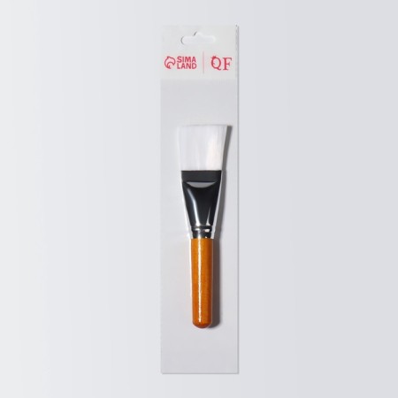 Brush for masks, wide, 16 (+/- 1) cm, brown/white color-5