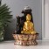 The desktop fountain from the network, the backlight "Buddha at the cliff with bowls" gold 20x20x30 cm