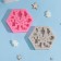 Mold "New Year's Fun", silicone, 11.5 × 10 × 1.5 cm, color mix