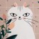 Towel Ethel "White Cat" 40x73 cm, sarzha, 100% HL, 190 g/m2