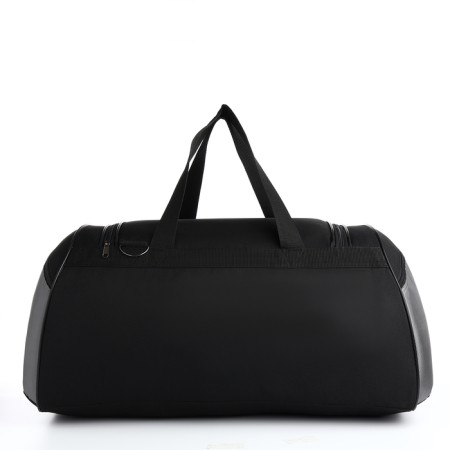 Sports bag, with zipper, 2 outer pockets, long belt, black/gray color-1