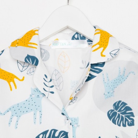Пижама детская для девочки KAFTAN "Тропики" р. 98-104, белый-6