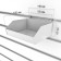 Metal container for a perforated chipboard panel 150 × 150 × 60 mm, white color