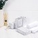 A set of accessories for the bathroom "Marble", 4 items (dispenser, soap dish, 2 glasses)