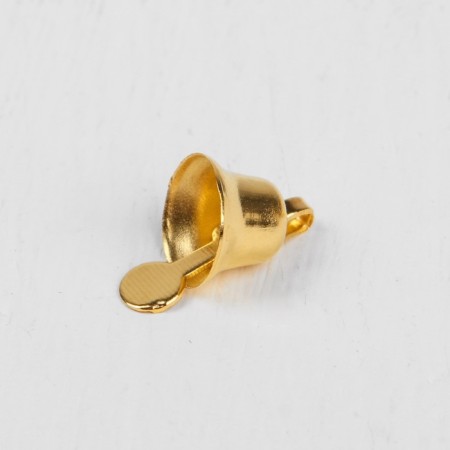 Bell for needlework, set of 20 pcs., Size 1 pc. - 0.8 cm, gold color-3