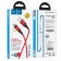 Hoco U93 cable, USB - Microusb, 2.4 a, 1.2 m, indicator, red