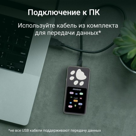 Player Hi-Fi Flash Digma S4 8GB black/gray/1.8 "/fm/microSDHC-6