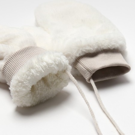 Mittens for claim. Minaku Minaku fluffy 25 cm milk-2