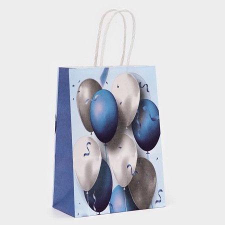 CRAFT package, blue, "festive balls" 21 x 15 x 8 cm-1