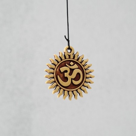 Wind music metal, tree "Symbol OM in the Sun" 5 tubes 60 cm-3