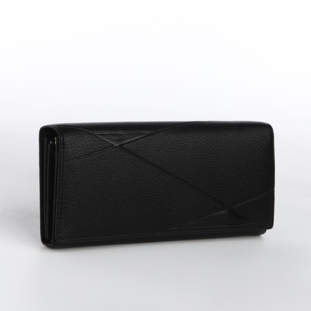 Women's wallet on a magnet, black color