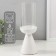 Ceramics candlestick, glass for 1 candle "ibis" d = 7.5 cm white 10.5x10.5x29.5 cm