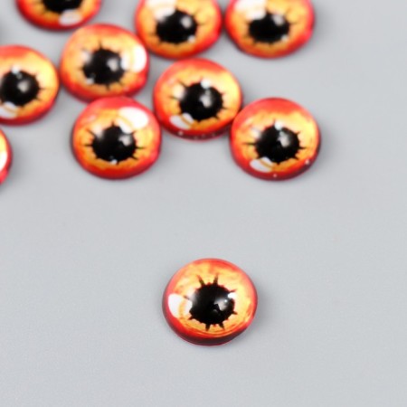 Decor (cabochon) for creativity glass "Eye flash" d = 1.2 cm