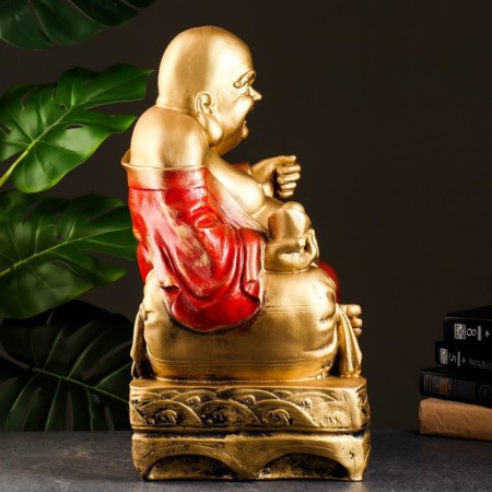 Piggy bank "Hotya sitting large" bronze, red, 32x25x51cm-5