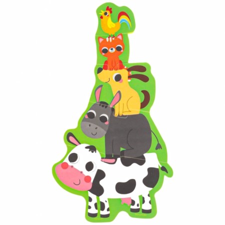 Soft puzzle for kids "Pyramid: Farm animals", 5 parts, crumb I-9