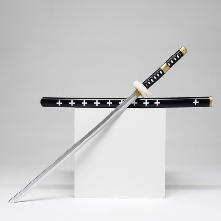 Souvenir weapon "Katana Lo" 102 cm, black with white crosses, polystyrene foam
