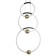 Bayerlux lamp "Rings" LED 120W black-gold 47x8x93 cm