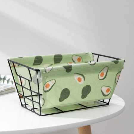 Basket for storage of the valve "Avocado", 26 × 15.5 × 11 cm, green color-3