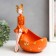 Souvenir Polystone stand "Girl's ears of the bear, with a bubble" Orange 29x19x28 cm
