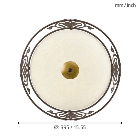 Mestre 2x60W lamp E27 Brown, gold-3