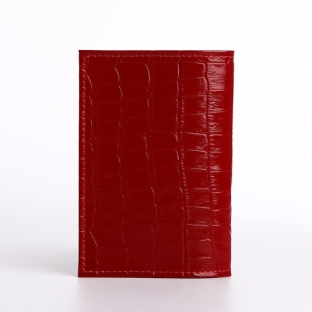 Passport cover, crocodile, red color-1