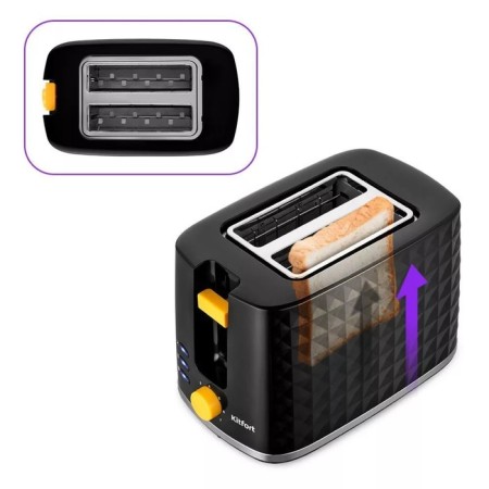 Toster KitFort KT-6224, 950 W, 7 fry modes, 2 toasts, black-3