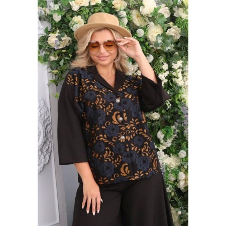 Female jacket, size 52, black color-1