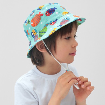 Panama Children's KAFTAN "FISH" R.52 Blue-6