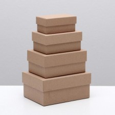 Набор коробок 4 в 1 "Крафт однотонный", 15 х 11 х 7 - 9 х 5 х 4 см