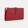 Women's wallet on the button, burgundy color