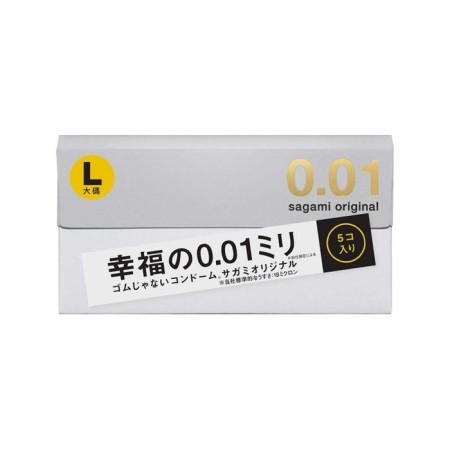 Sagami Original 001 Polyurethane 5pcs condoms. Large