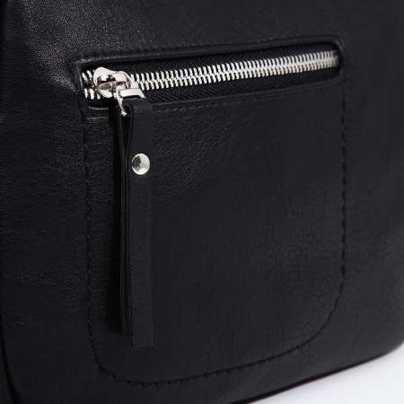 Bag-Bodi Boda Vita with a zipper, black color-3