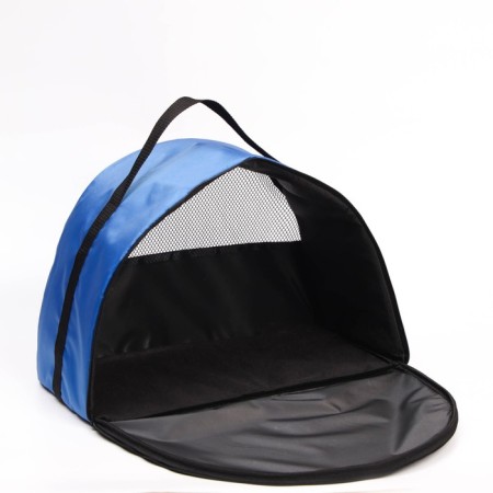 Bag - animal transport, semicircular, nylon, 42 x 22 x 29 cm, cornflower-3