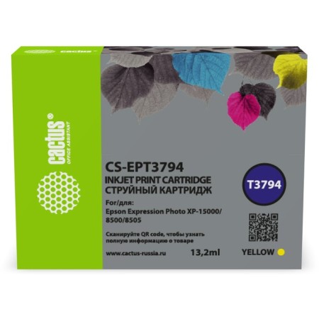 Inkjet cartridge CACTUS CS-Ed3794 378XL yellow (13.2ml) for Epson Expression Photo XP-850 107409