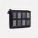 Women's wallet on the button, black color