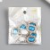 Decor for creativity plastic, rhinestones "octagonal medallion" nr 10 pcs blue 1.8x2.4 cm