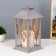 Three sheets nightlight LED from batteries 3HAAA Gray with a golden patina 14x14x29.5 cm Risalux