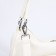 Luggage bag with a zipper, 3 outer pockets, white color