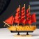 Souvenir small "Dacia" souvenir ship, light wood, red sails, 5 × 23 × 22 cm