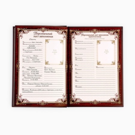 The genealogy book "Family Chronicle" in a box with a tree, 20 x 26 cm-8