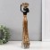 Souvenir Polystone "African with fruits on her head" Gold with black 8x6x33 cm