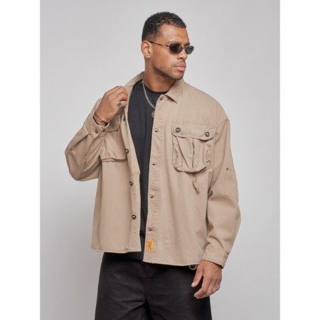 Jeaning jacket men's, size 48, beige color-4