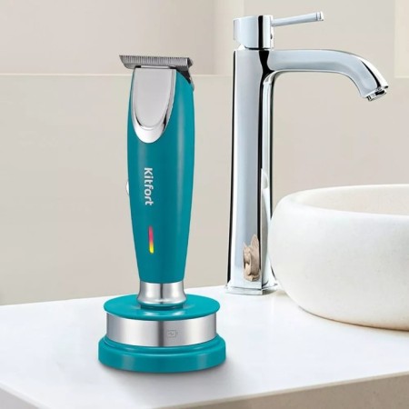 Trimmer KitFort KT-3110, 4 nozzles, battery, turquoise-2