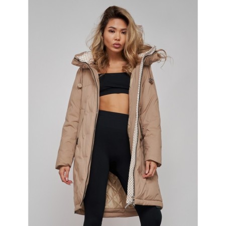 Coat insulated winter female, size 50, beige color-22