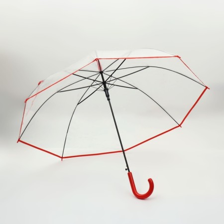 Umbrella - a semiautomatic “style” cane, 8 spokes, r = 51 cm, red color-2
