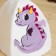 Banch hat for children with an applique "Dragon", lavender