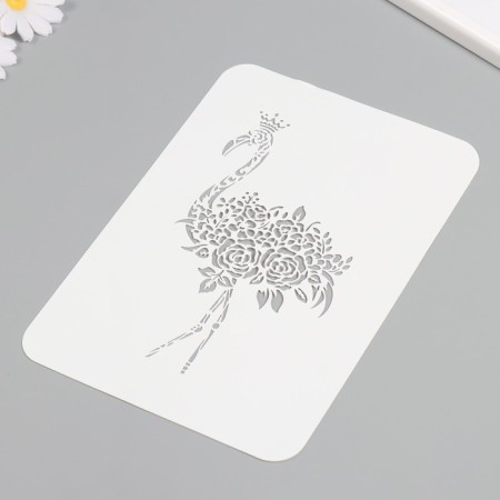 Plastic stencil "Flowering Fllaming", 16x24 cm-1
