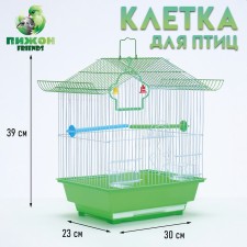 Poultry cell equipped BD-1/1D, 30 x 23 x 39 cm, green (packing 12 pcs)