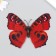 Magnet Plastic "Butterfly Double Wings" under textile shine mix 8.5x12 cm