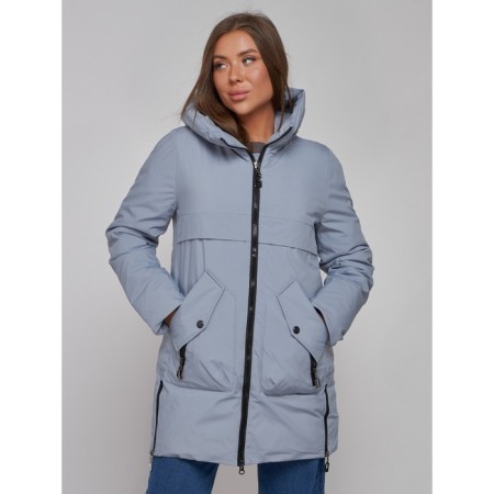 Winter jacket female, size 50, blue color-15